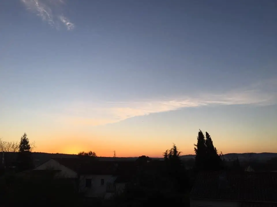 Cévennes : de belles couleurs dans le ciel au réveil ce matin