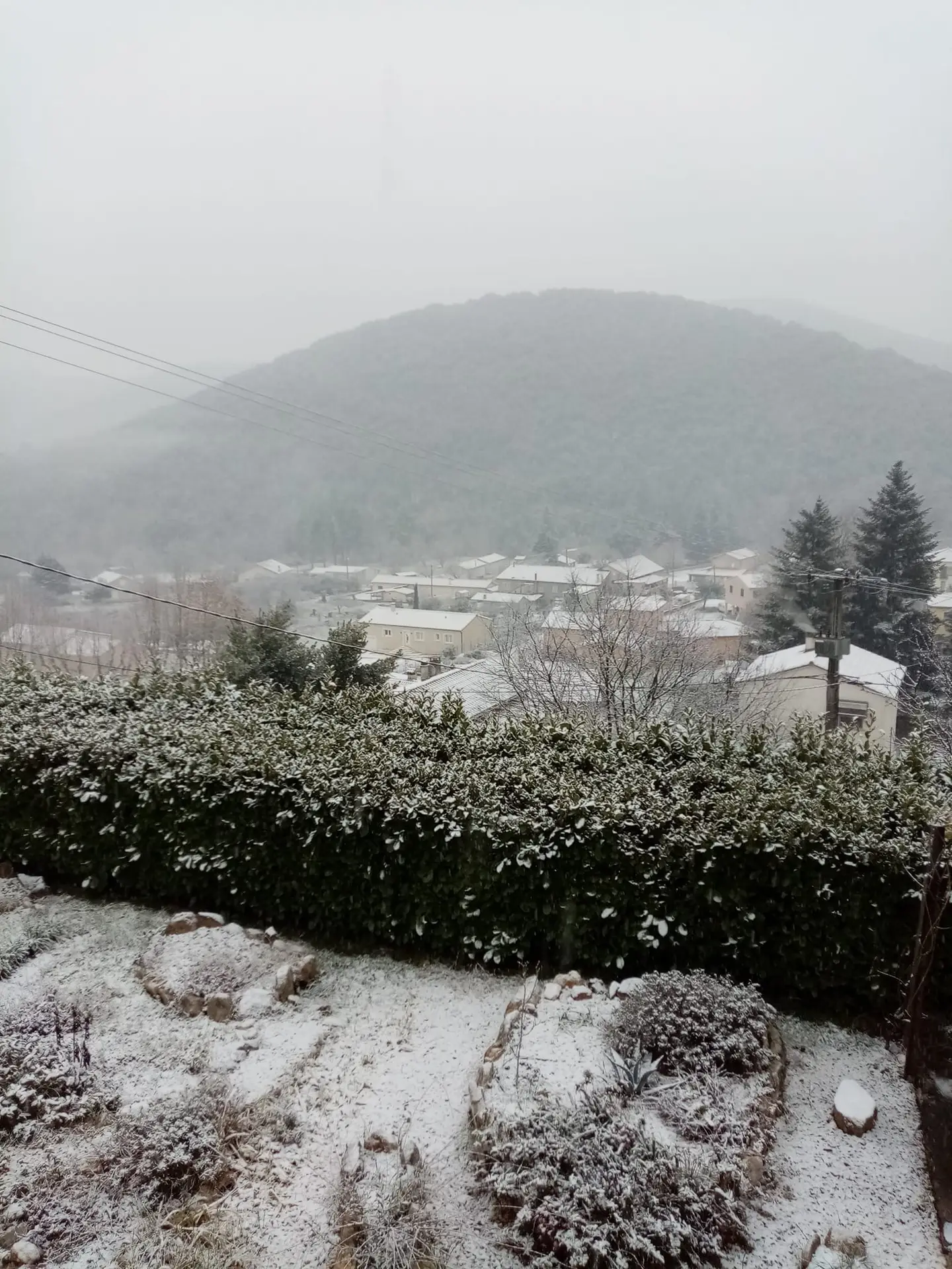 Gard : les paysages sous la neige aux Salles-du-Gardon