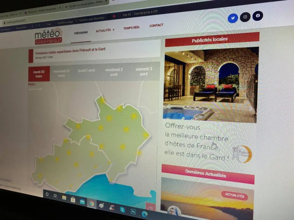 Le site web Météo Gard-Hérault est de retour sur la toile !