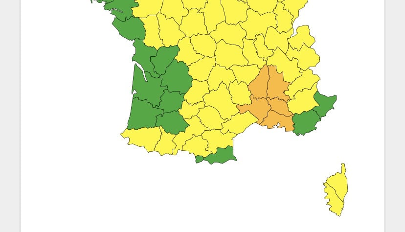 Météo : maintien de la vigilance orange aux orages pour le Gard.