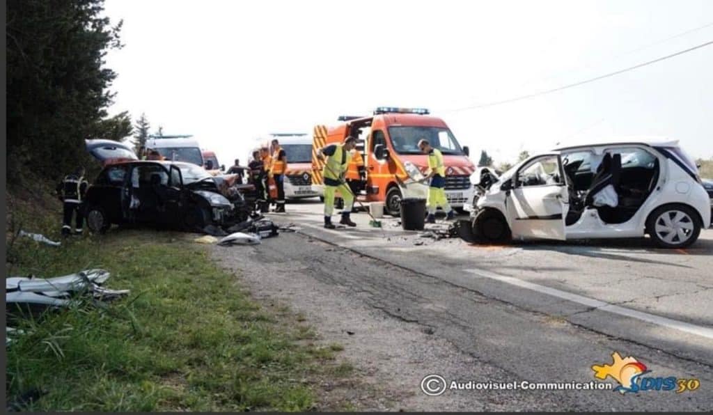 ACCIDENT. Gard : 4 blessés dans un violent choc frontal à Saint-Gilles