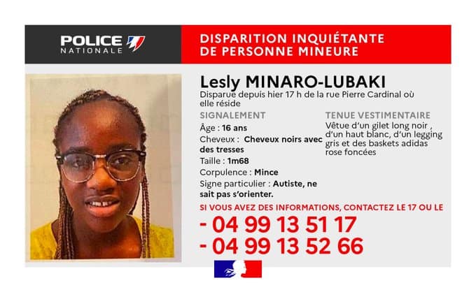 FIN DES RECHERCHES DE LA JEUNE LESLY