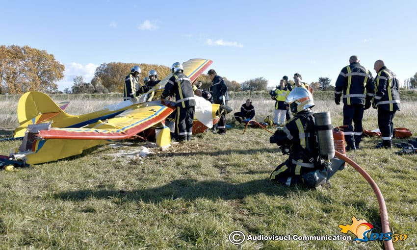 Gard : crash d’un avion de type ulm, son pilote gravement blessé