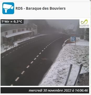 Lozère : la station de ski de La Baraque des Bouviers sous la neige