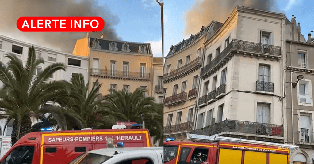 Sète : violent incendie dans un immeuble, 30 pompiers engagés