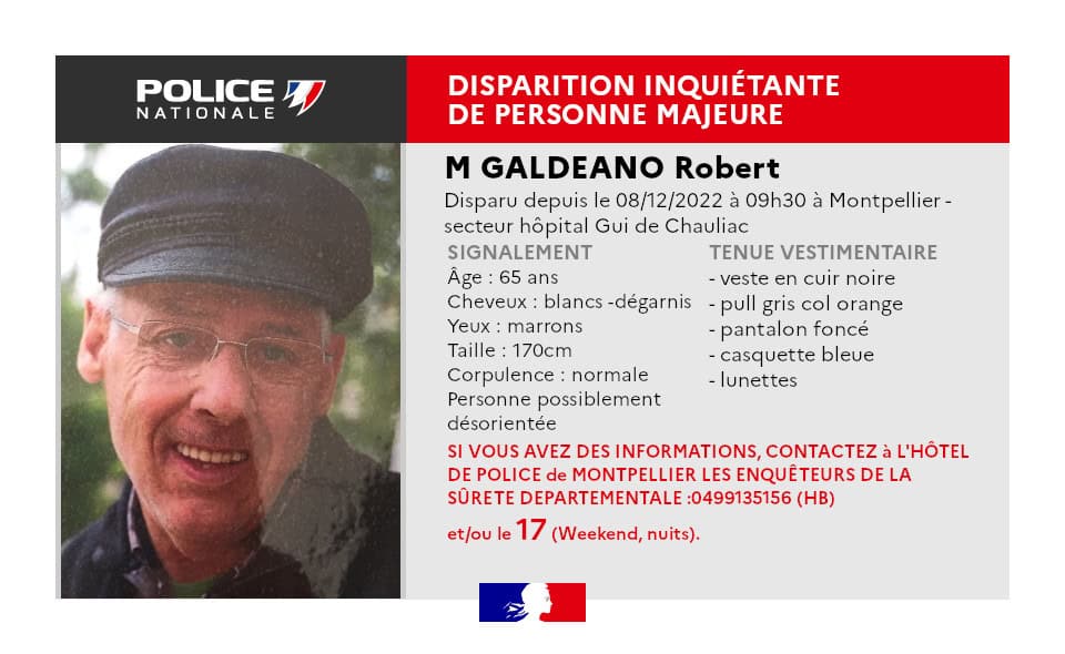 Disparition inquiétante : la Police de l’Hérault lance un appel à témoins