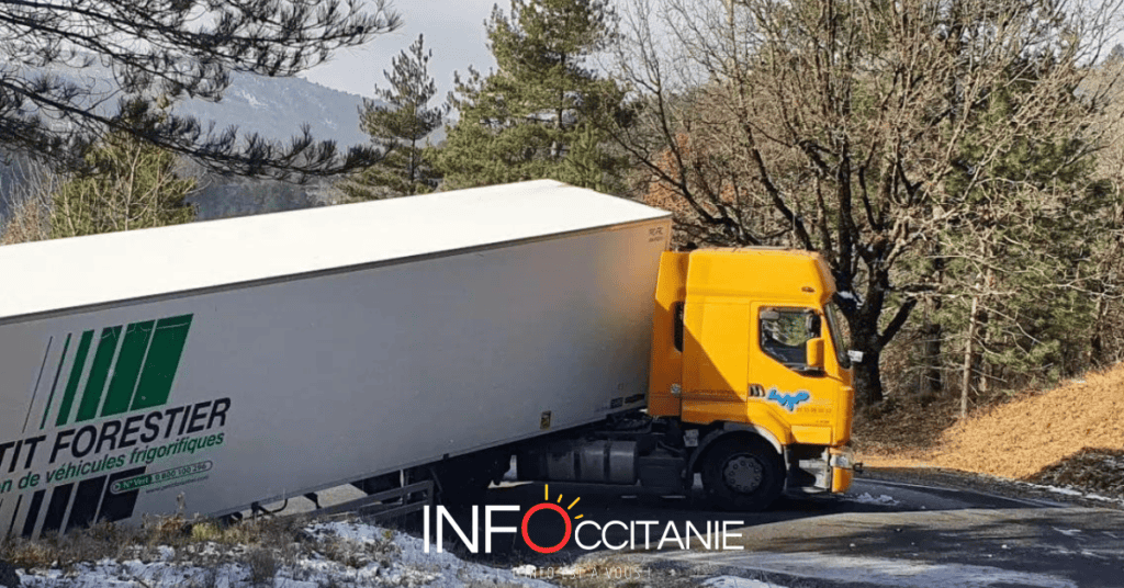 Gard : un poids lourd se bloque et gêne la circulation entre l’A75 et Le Vigan