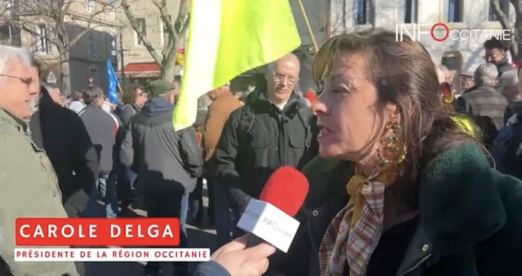 Nîmes : nouvelle manifestation contre la réforme des retraites en présence de Carole Delga