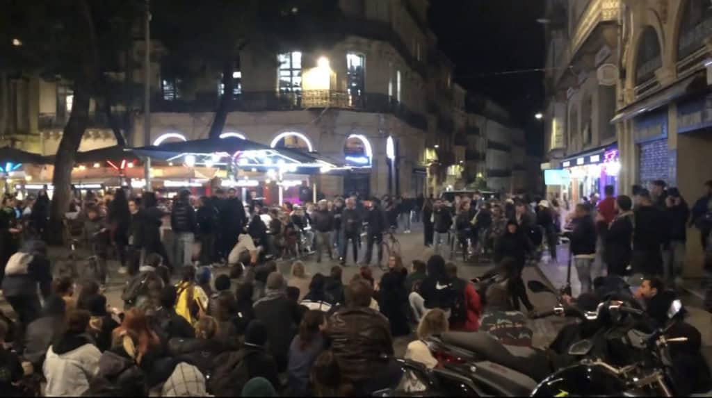 Montpellier : manifestation de la jeunesse en cours contre la réforme des retraites