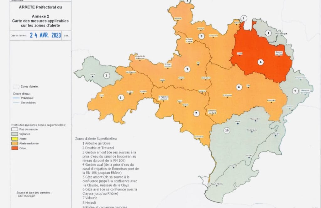 Sécheresse dans le Gard : passage en situation de « crise » sur la zone Cèze