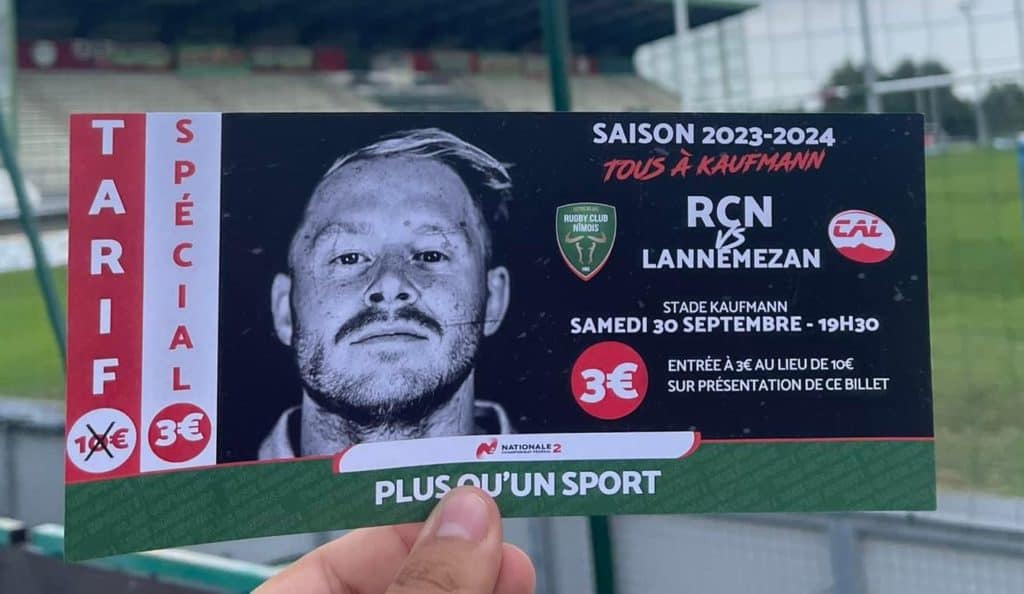Rugby : des places pour le match Nîmes-Lannemezan vendues à 3€ chez de nombreux commerçants
