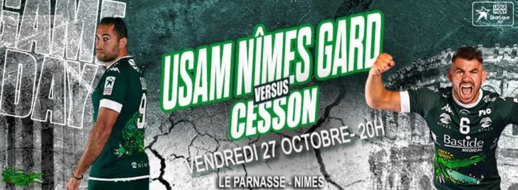 Jeu concours : gagnez vos places pour USAM Nîmes Gard – Cesson ce vendredi !