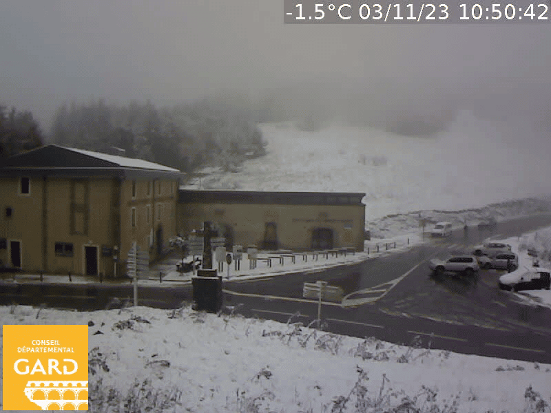 Météo : grand retour de la neige entre le Mont-Aigoual et la Lozère en Occitanie !