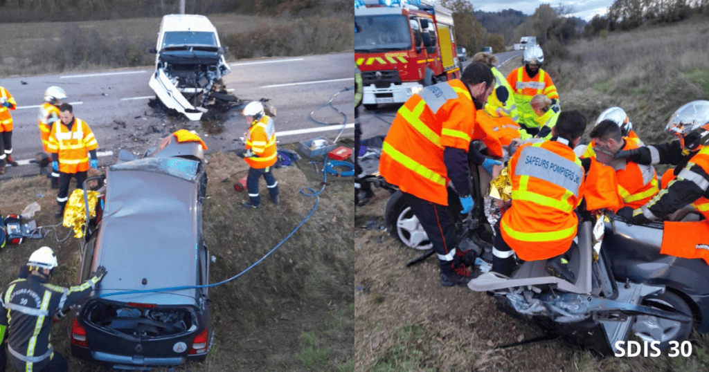 Gard : grave accident de la circulation à Vallerargues au nord d’Uzès, une personne héliportée