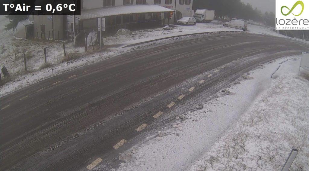 Météo : la neige tombe ce mercredi sur les reliefs en Lozère
