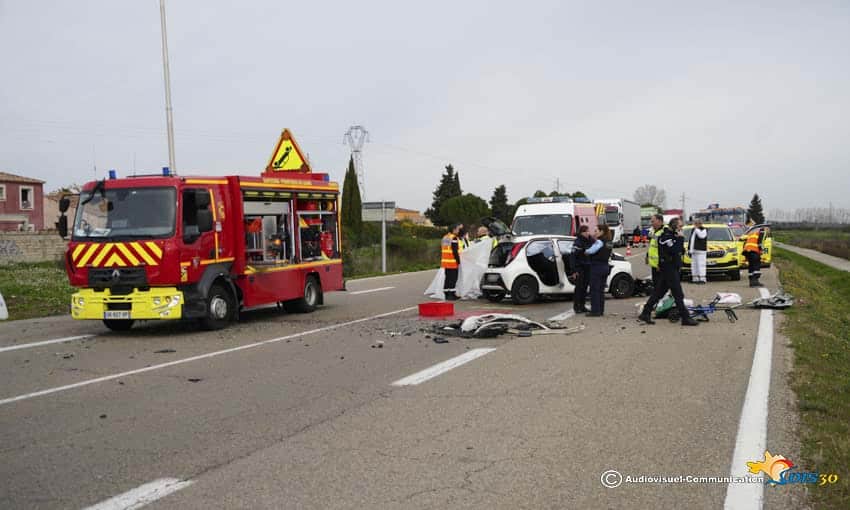 Gard : dramatique accident mortel sur la RN 113 à Milhaud