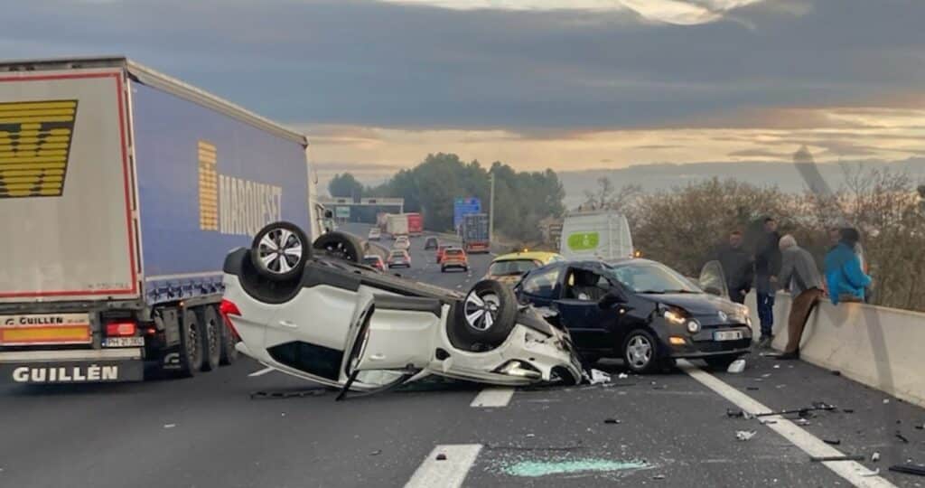 Gard : accident spectaculaire sur l’autoroute A9