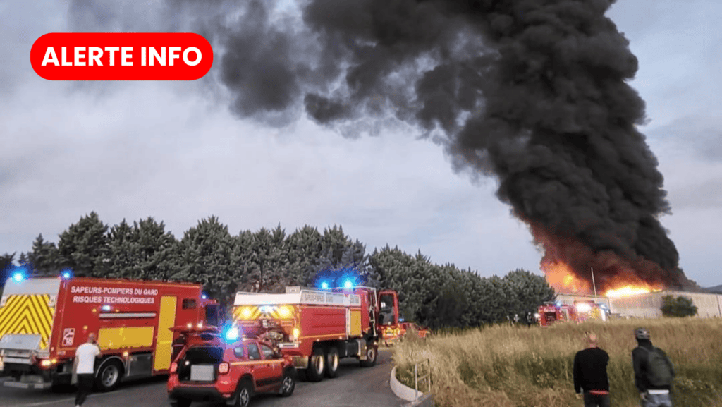 Gard : énorme incendie dans une usine d’huiles près d’Alès
