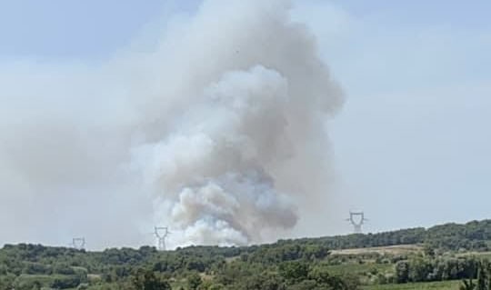 Incendie : un important feu de forêt se déclare à la frontière de l’Aude et de l’Hérault