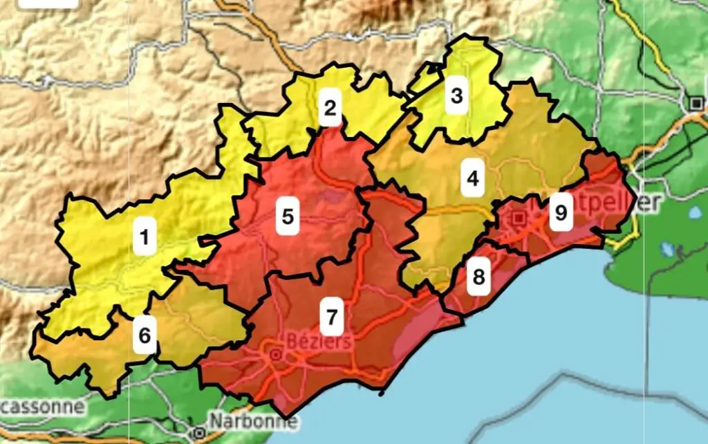 Hérault : une grande partie du département en niveau « trés sévère » pour le risque incendie