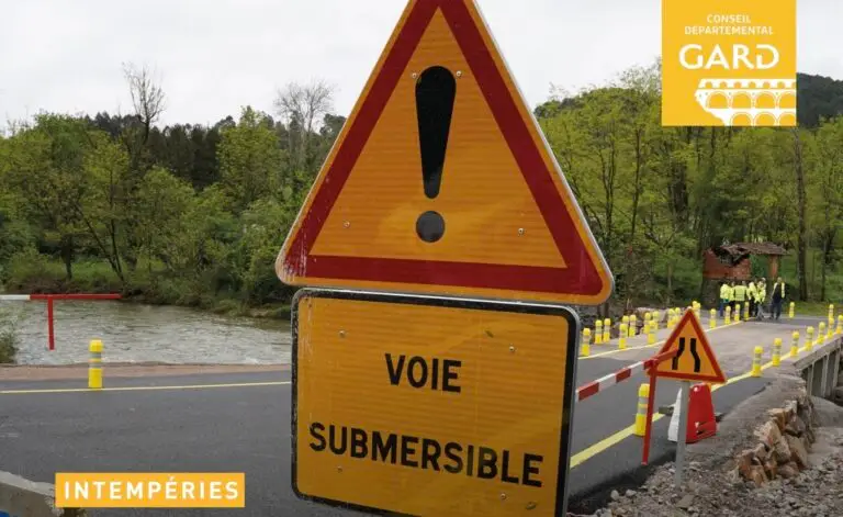 Gard : sept routes fermées en raison des intempéries