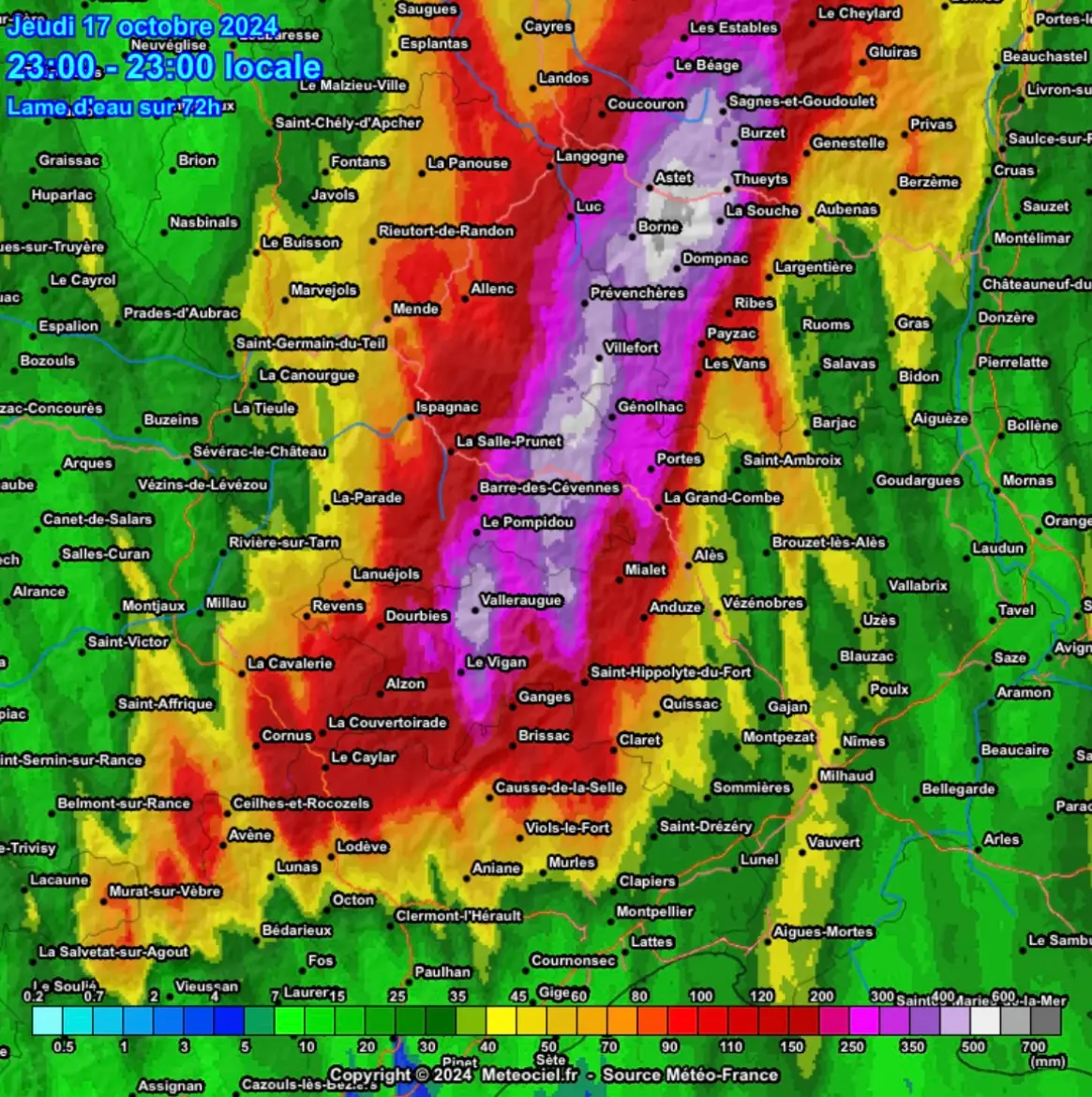 cumuls pluie météo 
