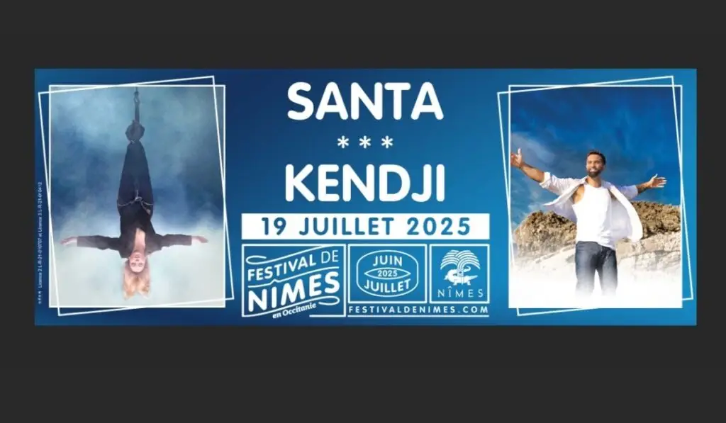 Santa et Kendji en concert au Festival de Nîmes le 19 juillet 2025