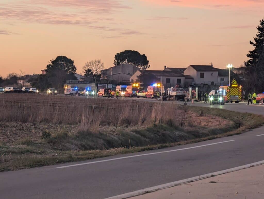 Gard : important accident en cours à Calvisson, la RD 40 coupée