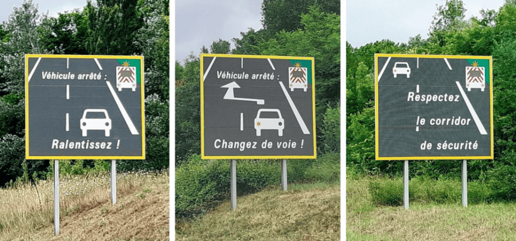 Vinci Autoroutes : des nouveaux panneaux pédagogiques pour renforcer la sécurité des patrouilleurs