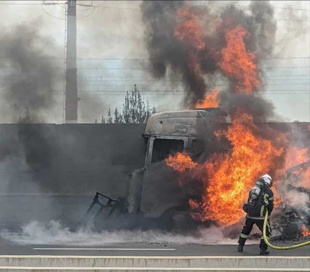 Montpellier : incendie d’un poids lourd sur l’autoroute A9