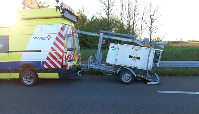 Vinci Autoroutes : un nouveau véhicule d’intervention percuté ce lundi matin