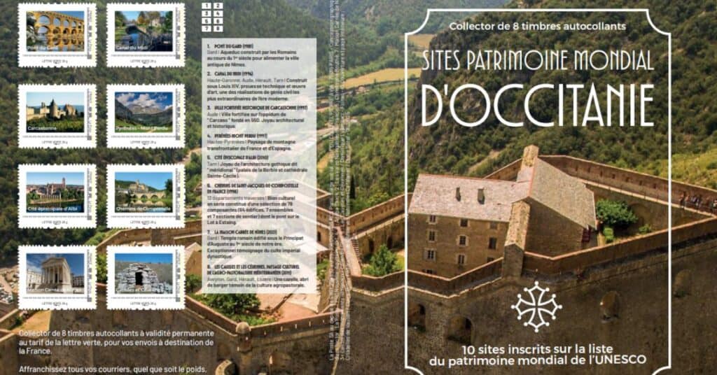 Occitanie : les lieux emblématiques de la région célébrés avec un collector de timbres