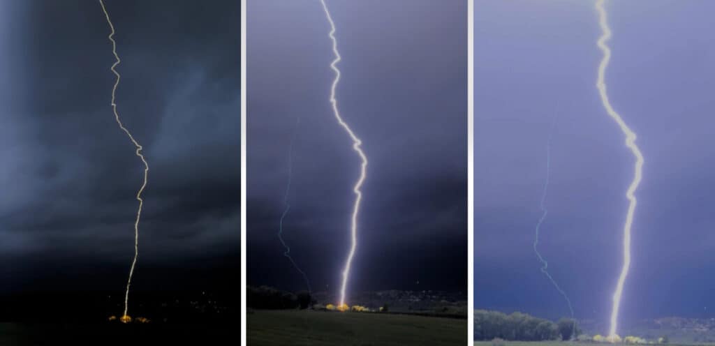 Météo : vidéo impressionnante de la foudre à quelques dizaines de mètres !
