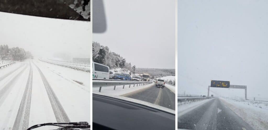 Météo : une partie de l’autoroute A75 sous la neige, les conditions de circulation difficiles