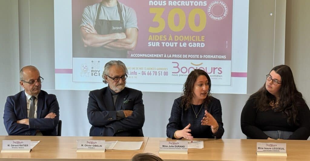 Gard : aide à domicile, 300 postes à pourvoir au sein de Bonjours Présence 30