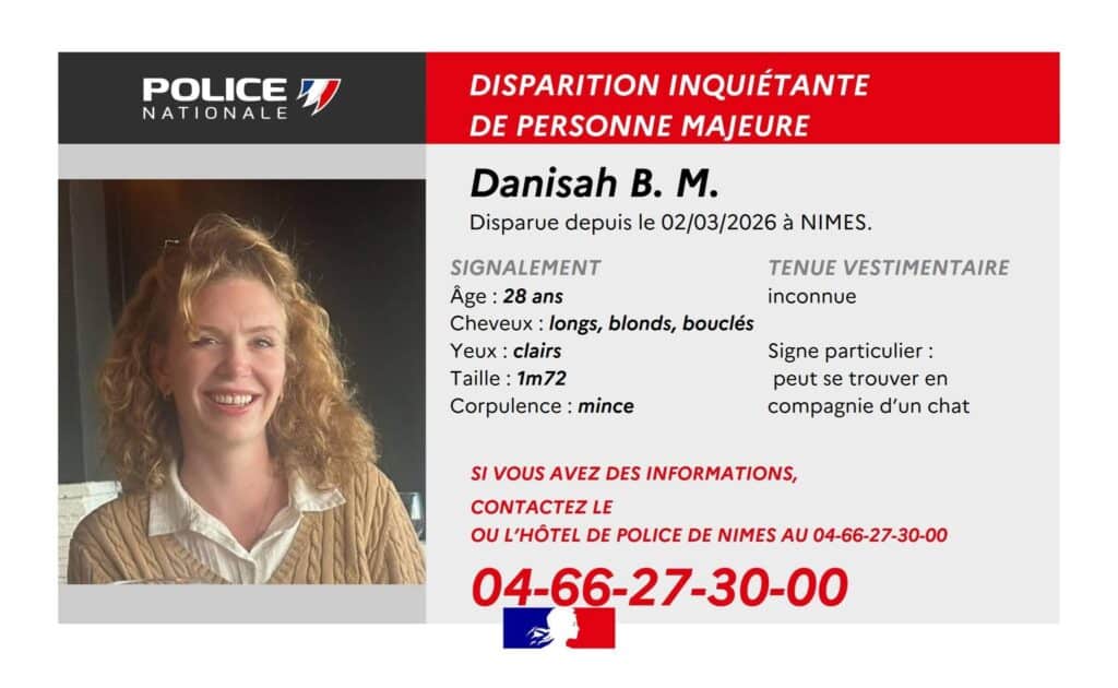 Gard : disparition inquiétante d’une jeune femme