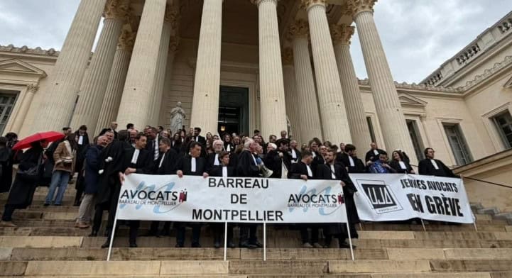 Montpellier : « Justice morte », les avocats protestent contre la réforme criminelle