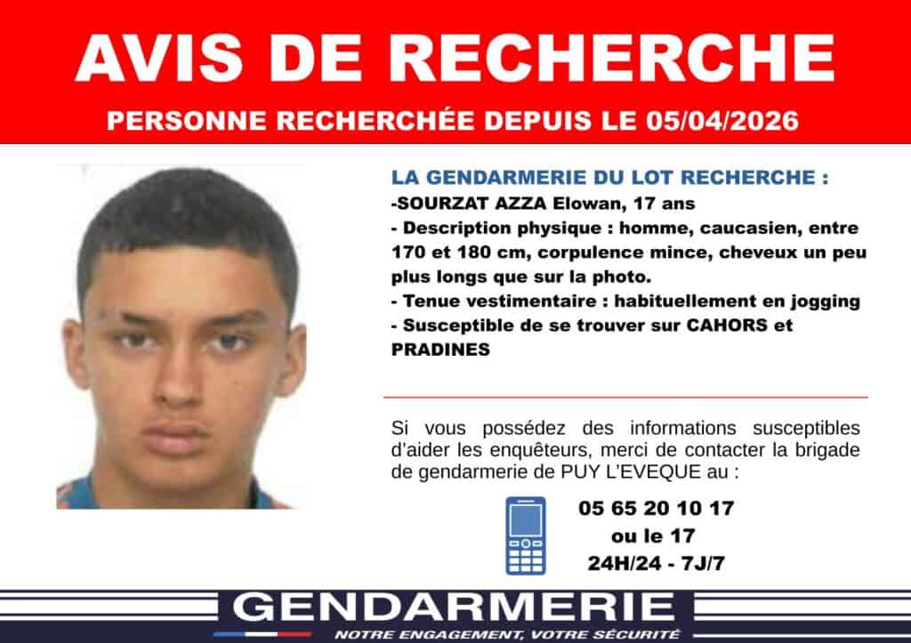 Lot : disparition inquiétante d’un jeune de 17 ans