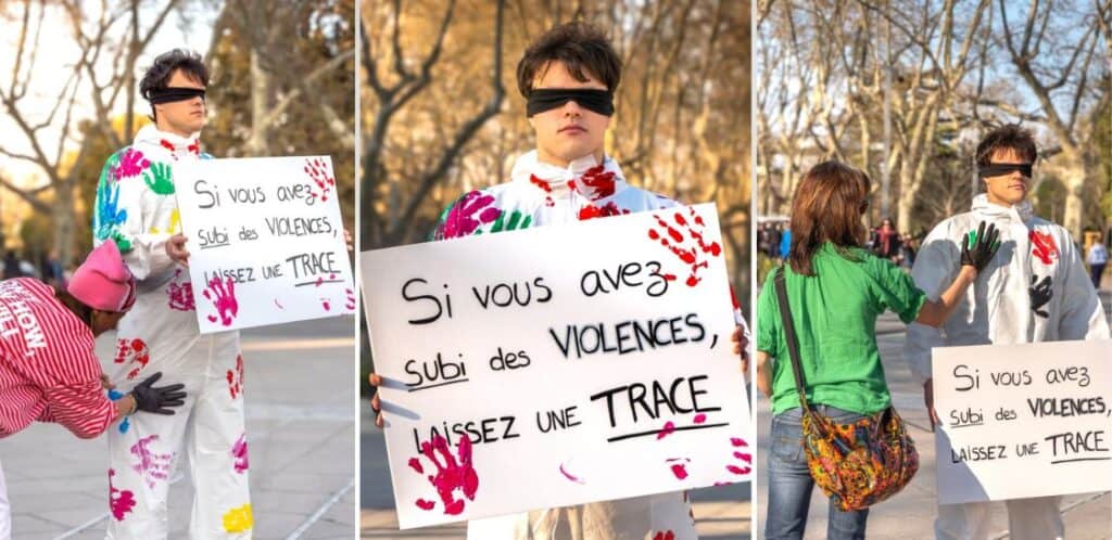 Montpellier : « Si vous avez subi des violences, laissez une trace », des empreintes qui brisent le silence